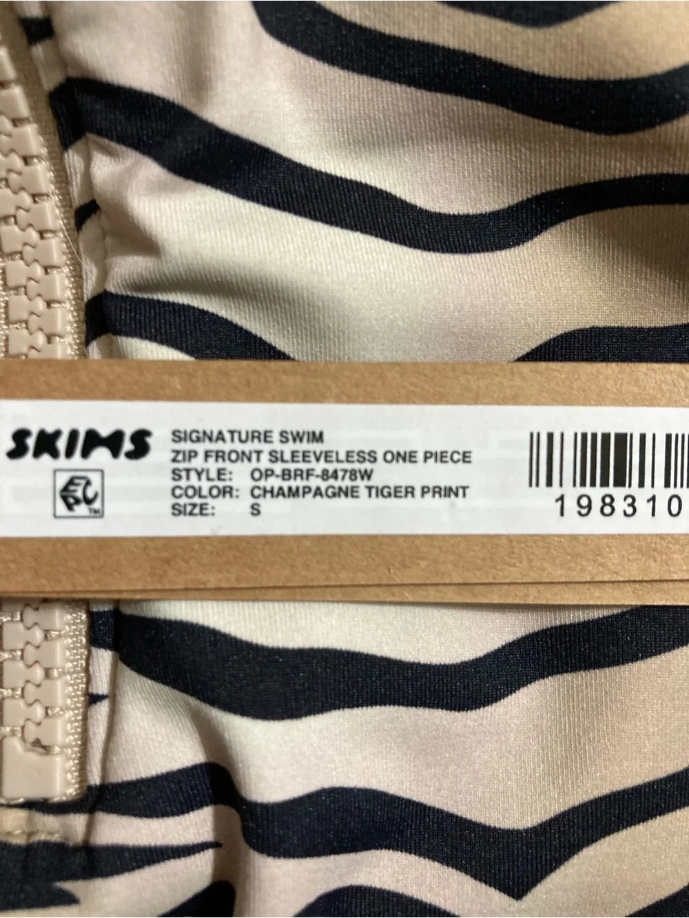 SKIMS Zip Front One Piece Swimsuit S